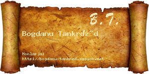 Bogdanu Tankréd névjegykártya